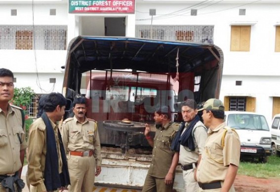 Rs. 1.8 lakhs wood cutter item recovered by Tripura Forest Dept. Rs. 1.8 lakhs wood cutter item recovered by Tripura Forest Dept.
